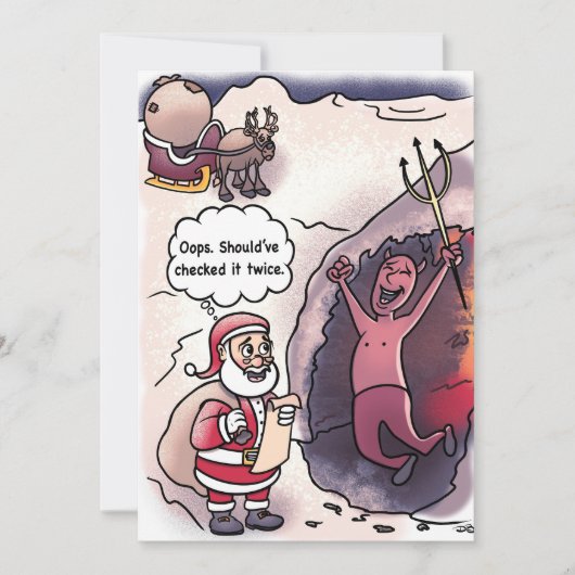 Oops Greeting Card Feiertagskarte (Vorderseite)