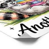 Oops I Bought Another Book Funny Cute Raccoon Read Poster (Ecke)