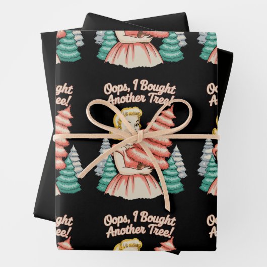 Oops I Bought Another Tree Funny Xmas Christmas Geschenkpapier Set (Beispiel)