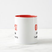 OOPS I DACHTE, ICH WAR AUF MUTE | Funny Quote Red Tasse (Zentrum)