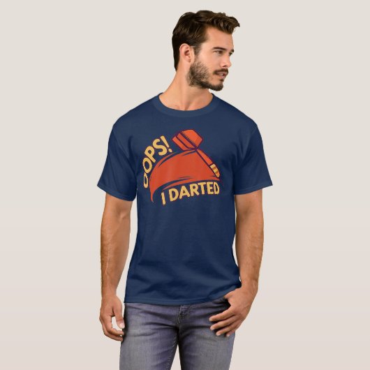 Oops I Darts - Funny Darts Player Arrow T-Shirt (Vorne ganz)