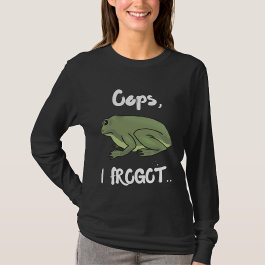Oops I Frogot Frog Toad Pun Frogs and Puns T-Shirt (Vorderseite)