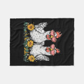 Oops I Got Another Chicken, Funny Farm Animal  Fleecedecke (Vorderseite (Horizontal))