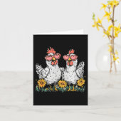 Oops I Got Another Chicken, Funny Farm Animal  Karte (Gelbe Blume)