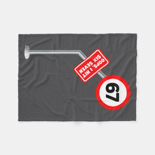 Oops I Hit Six Seven 6 7 Meme Funny Brainrot Inter Fleecedecke (Vorderseite (Horizontal))