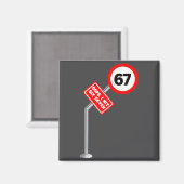 Oops I Hit Six Seven 6 7 Meme Funny Brainrot Inter Magnet (Vorderseite/Rückseite)