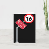 Oops I Hit Sixteen Funny 16th Birthday Boy Girl Ne Karte (Vorderseite)