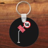 Oops I Hit Sixteen Funny 16th Birthday Boy Girl Ne Schlüsselanhänger (Vorderseite)