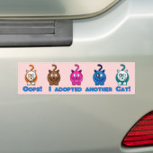 Oops!  Ich adoptierte eine andere Katze! Autoaufkleber (Auf Auto)