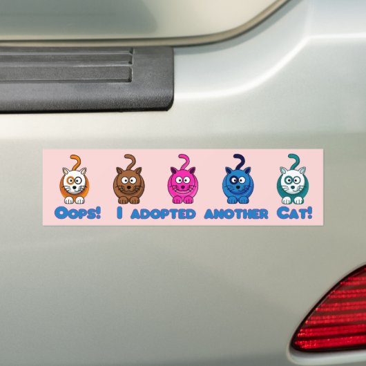 Oops!  Ich adoptierte eine andere Katze! Autoaufkleber (Auf Auto)