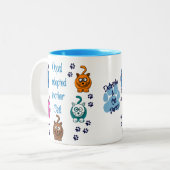 Oops!  Ich adoptierte eine andere Katze! Zweifarbige Tasse (Vorderseite Links)