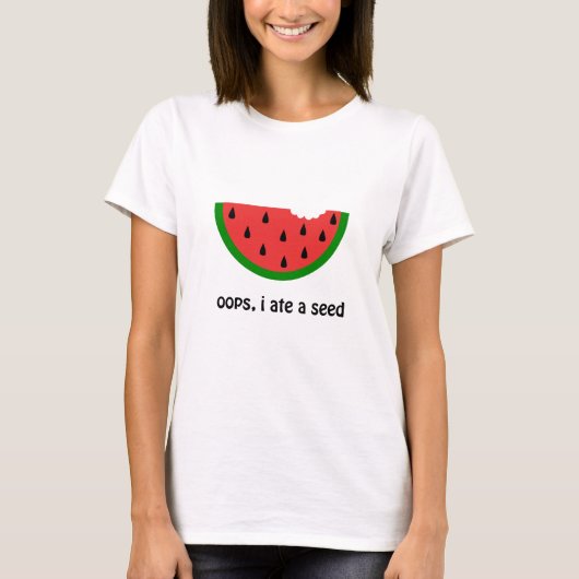 Oops Ich aß ein Samen-Maternity-Shirt T-Shirt (Vorderseite)