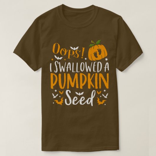 Oops ich verschluckt einen Kürbisfutter Halloween T-Shirt (Design vorne)