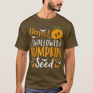 Oops ich verschluckt einen Kürbisfutter Halloween T-Shirt