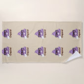 Oops kackt Lila kacken Emoji (braunes) Tuch Strandtuch (Vorderseite)