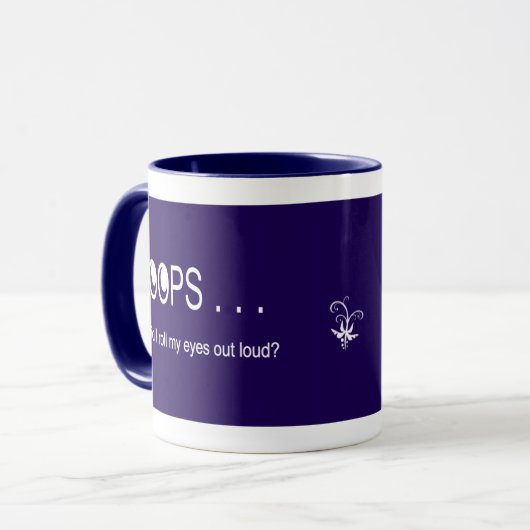 Oops… mustert Rollen Tasse (Vorderseite Links)