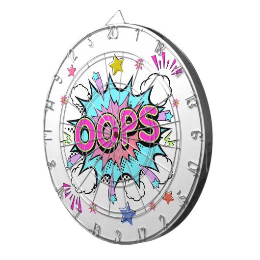 Oops Pop Kunstexplosion Dartscheibe (Vorderseite rechts)