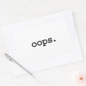 oops. rechteckiger aufkleber (Umschlag)