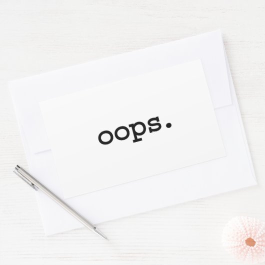 oops. rechteckiger aufkleber (Umschlag)