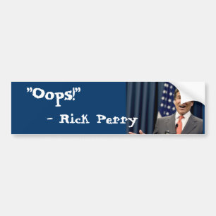 Oops! - Rick Perry Autoaufkleber