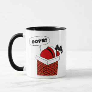 Oops Santa Stuck in Chimney Tasse