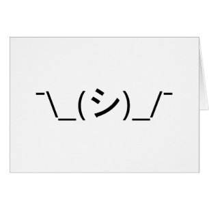 Oops Shrug Emoticon Ø\_(シ_/ Japanisch Kaomoji