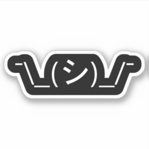 Oops Shrug Emoticon Ø\_(シ_/ Japanisch Kaomoji Aufkleber