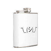 Oops Shrug Emoticon Ø\_(シ_/ Japanisch Kaomoji Flachmann (Rechts)