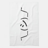 Oops Shrug Emoticon Ø\_(シ_/ Japanisch Kaomoji Geschirrtuch (Vertikal)