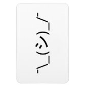 Oops Shrug Emoticon Ø\_(シ_/ Japanisch Kaomoji Magnet (Vertikal)