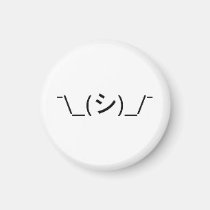 Oops Shrug Emoticon Ø\_(シ_/ Japanisch Kaomoji Magnet