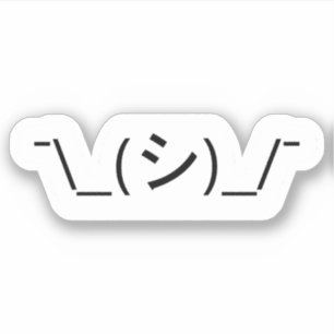 Oops Shrug Emoticon Ø\_(シ_)_/ Japanisch Kaomoji St Aufkleber