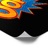Oops! Spielender Pop Art Comic Mishap Poster (Ecke)