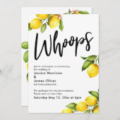 Oops Wasserfarbenlampen Hochzeitskarte aufgeschobe Einladung (Vorne/Hinten)