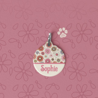 Oopsie Daisie Retro Multi-Colored Daisy Haustiermarke