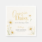 Oopsie Daisy Minimalistische Babyparty  Serviette (Vorderseite)