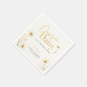 Oopsie Daisy Minimalistische Babyparty  Serviette (Ecke)