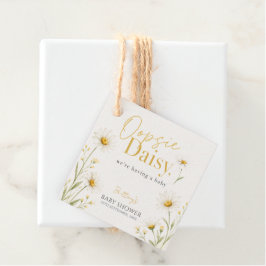 Oopsie Daisy Wildflower Baby Shower  Geschenkanhänger