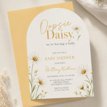 Oopsie Daisy Wildflower Wasserfarbe Baby Shower 