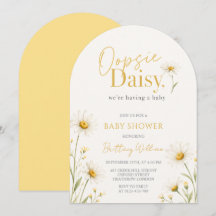 Oopsie Daisy Wildflower Wasserfarbe Baby Shower 
