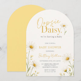 Oopsie Daisy Wildflower Wasserfarbe Baby Shower  Einladung