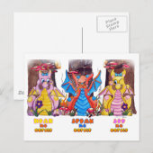 Oopsies niedlicher Babydrache Postkarte (Vorne/Hinten)