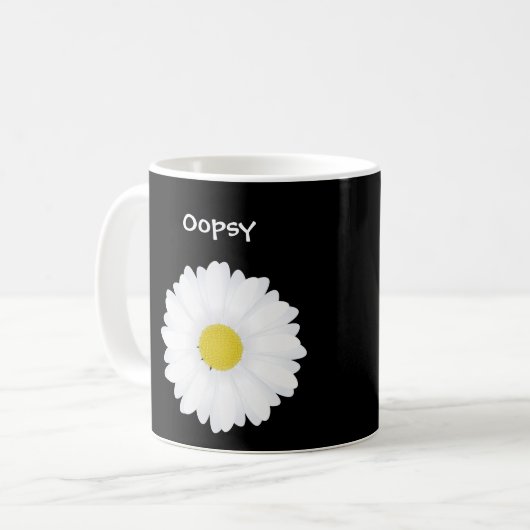"Oopsy Gänseblümchen-" Tasse (Vorderseite Links)