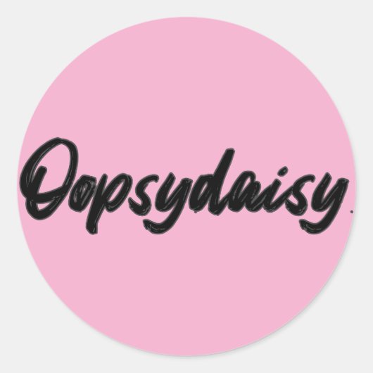 Oopsydaisy-Aufkleber Runder Aufkleber (Vorderseite)