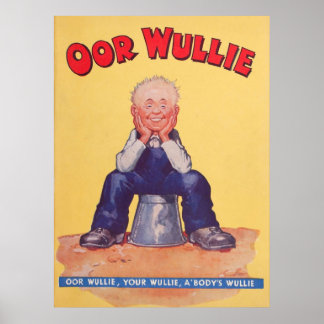 Oor Wullie 1941 Vintag Print Poster