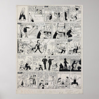 Oor Wullie 1952 Cartoon Print signiert und komment Poster