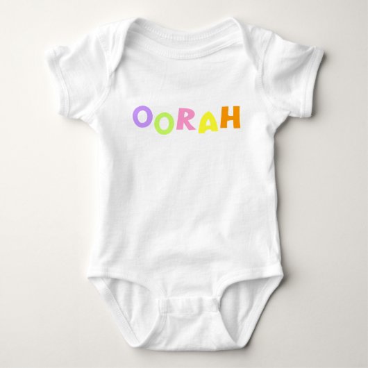 Oorah Baby Strampler (Vorderseite)