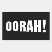 OORAH! RECHTECKIGER AUFKLEBER (Vorderseite)