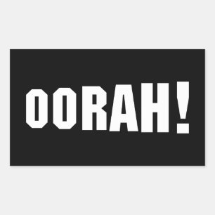 OORAH! RECHTECKIGER AUFKLEBER