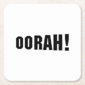 OORAH! RECHTECKIGER PAPPUNTERSETZER (Vorderseite)